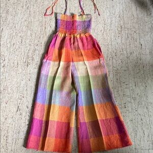 Anthropologie Multicolor Plaid Jumpsuit
